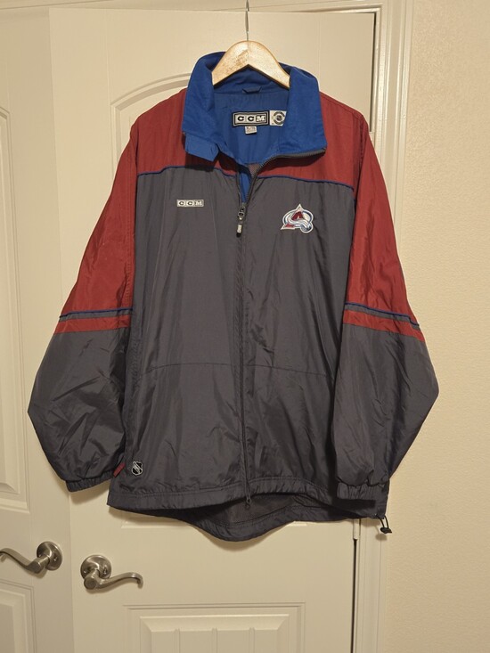 Other - Vintage NHL Colorado Avalanche Full-Zip Jacket CCM Size XL Roy Sakic